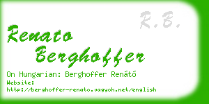 renato berghoffer business card